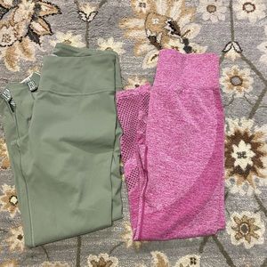 VICTORIA SECRET Pink work out leggings size large